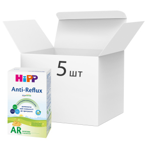 Упаковка детской сухой молочной смеси HiPP Anti-Reflux начальная 5 пачек по 300 г (9062300440420_9062300439462) ТОП в Днепре