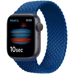 Ремінець Promate Fusion-44L для Apple Watch 42-44 мм 1/2/3/4/5/6/SE Blue (fusion-44l.blue) ТОП в Дніпрі