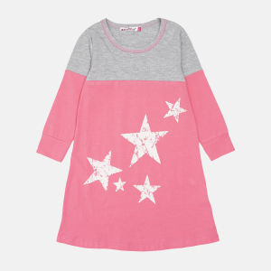 Нічна сорочка Matilda 7307-2 110 см Рожева та сіра меланжева (0455284000008) рейтинг