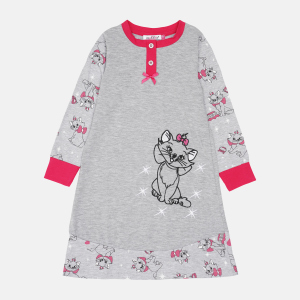 Ночная рубашка Matilda 7364-2 98 см Серая меланжевая и розовая (0458536000009)