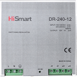 Блок питания HiSmart 12V 20A 240W DIN (DR-240-12) лучшая модель в Днепре