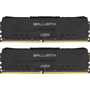 Модуль пам'яті для комп'ютера DDR4 16GB (2x8GB) 3200 MHz Ballistix Black MICRON (BL2K8G32C16U4B) краща модель в Дніпрі