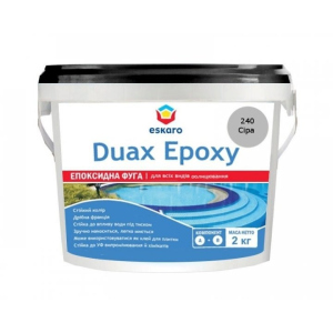 Двухкомпонентная эпоксидная затирка Eskaro Duax Epoxy 2 кг серый арт - 44017 в Днепре