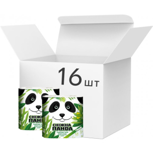 Упаковка туалетной бумаги Снежная Панда Классик 150 отрывов 2 слоя 16 пачек по 4 рулона (4823019007626) в Днепре