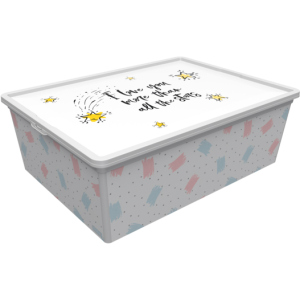 Контейнер для хранения с крышкой Qutu Trend Box Cute Sky 25 л (TREND BOX с/к CUTE SKY 25л.) в Днепре