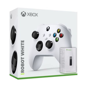 Microsoft Xbox Series X | S Wireless Controller with Bluetooth (Robot White) + Адаптер бездротового геймпада для Windows (Upgrade Version) в Дніпрі