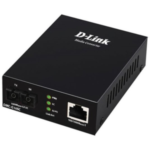 Медіаконвертер D-Link DMC-G10SC 1xGE, 1x1000BaseLX, SM, 10км, SC краща модель в Дніпрі