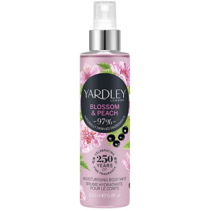 Міст зволожуючий парфум для тіла та волосся Yardley Blossom &amp; Peach Moisturising Fragrance Body Mist 200мл (5056179301511) ТОП в Дніпрі