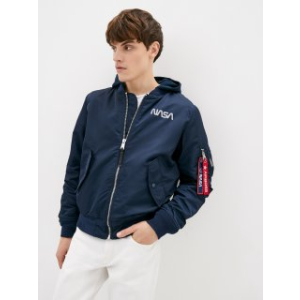 Куртка Airboss MA-1 Hooded NASA M Replica Blue (707568225967_A) лучшая модель в Днепре