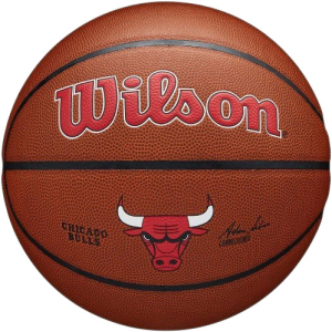 М'яч баскетбольний Wilson NBA Composite Chicago Bulls Size 7 (WTB3100XBCHI) краща модель в Дніпрі