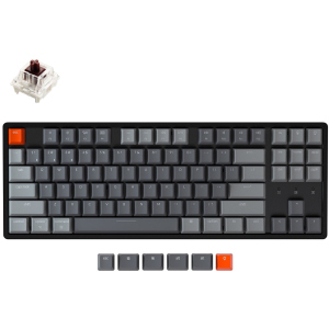 хороша модель Бездротова клавіатура Keychron K8 Aluminum Frame Gateron Brown RGB USB/Bluetooth Black (ENG/RU) (K8C3_Keychron)