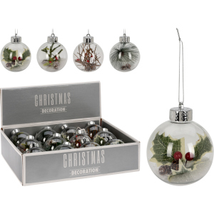 Набір ялинкових куль Christmas Decoration 8 см 12 шт (CAA126880) краща модель в Дніпрі