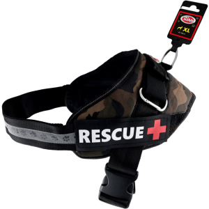 Шлей посилений Pet Nova Rescue+ XL 70-90 см Камуфляжний (HA-RESCUE-CAMUFLAGE-XL) (5903031442366) в Дніпрі