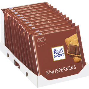 Упаковка молочного шоколаду Ritter Sport з вершкового печива з начинкою 11 шт х 100 г (4000417214607) в Дніпрі