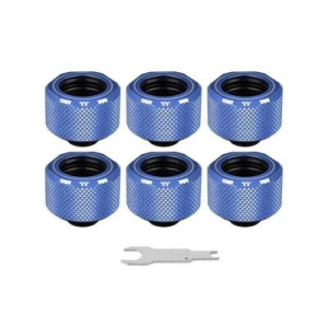 Фітинг для СВО ThermalTake Pacific C-Pro G1/4 PETG 16mm OD Fitting Kit - Blue (CL-W210-CU00BU-B) краща модель в Дніпрі