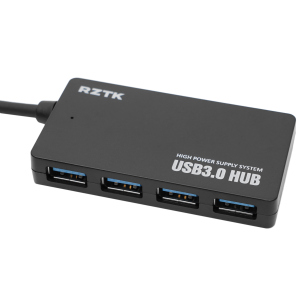 хороша модель USB-хаб RZTK USB 3.0 + 3xUSB 2.0 Black з кабелем живлення