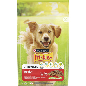 Сухой корм для взрослых активных собак Purina Friskies с говядиной 10 кг (7613031395484) рейтинг