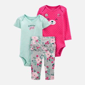 Комплект (боди 2 шт + леггинсы) Carters 1J996910 80 см 998 ASST Assorted-ST (194133787935) лучшая модель в Днепре