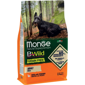 Сухий корм Monge Dog Bwild Gr.Free Mini Качка 2.5 кг (8009470004756) краща модель в Дніпрі