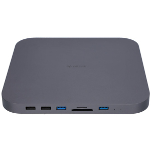 USB-хаб адаптер Ailink Aluminium USB-C Mac mini Hub Card Reader HDD/SDD slot Space Grey (AI-MC25_sg) краща модель в Дніпрі