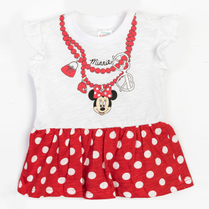 Платье Disney Minnie Mouse MN15545 68-74 см Белое с красным (8691109789860)