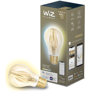 Розумна лампочка WIZ Smart LED WiFi A60 E27 WiZ DW FA Q Warm Dimmable Filament 550lm 2200K (WZE21026011-A) ТОП в Дніпрі