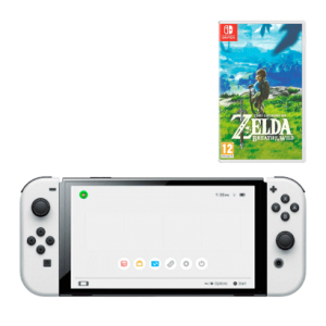 Набір Консоль Nintendo Switch OLED Model HEG-001 64GB White Новий + Гра The Legend of Zelda Breath of The Wild ТОП в Дніпрі