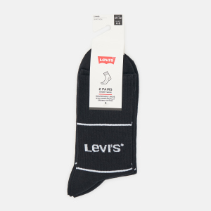 Набір шкарпеток Levi's 701210567-008 35-38 2 пари Black (8720245185615) краща модель в Дніпрі