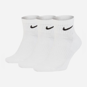 Набір шкарпеток Nike U Nk Everyday Cush Ankle 3Pr SX7667-100 34-36 (S) 3 пари Білий (888407236143) ТОП в Дніпрі