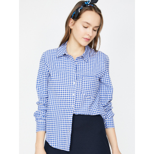 хорошая модель Рубашка Koton 9YAL68104IW-03T 34 Blue Check (8681974038620)