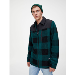 Куртка-рубашка Pull & Bear 9474/524/500 M Зеленая в клетку (09474524500031)