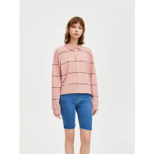 Поло Pull & Bear XAZ217099FJOH M Блідо-рожеве (DD8000004439624) краща модель в Дніпрі