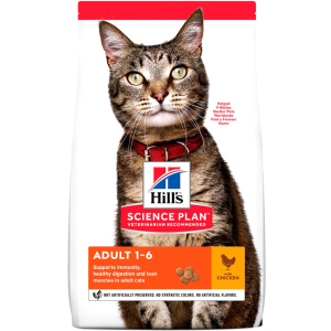 Сухий корм для кішок Hills Science Plan Feline Adult Chicken з куркою - 3 кг (604058) (52742030838) ТОП в Дніпрі