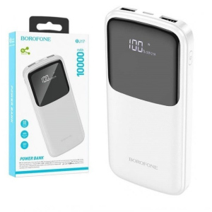 Павербанк Borofone Digital Display 10000mAh 2xUSB/Type-C, 3A white в Днепре