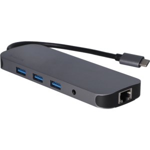 USB-хаб адаптер Ailink Aluminium Gigabit Ethernet USB-C 100W SD Hub Card Reader HDMI 4K Multi Port 9 в 1 Space Grey (AI-CH9A) лучшая модель в Днепре