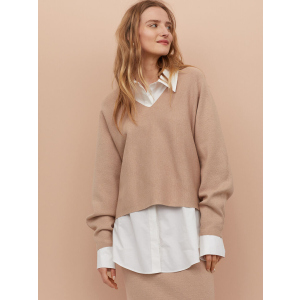 Пуловер H&M 060794538_beige XL Бежевый (6666000160959) в Днепре