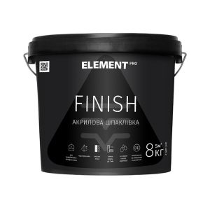 Фінішна акрилова шпаклівка FINISH "ELEMENT PRO" 8 кг ТОП в Дніпрі