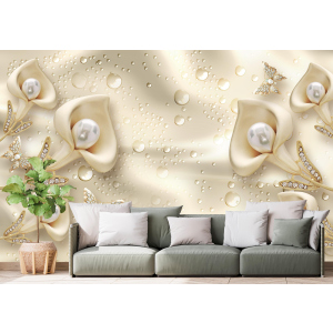 Фотошпалери Walldeco Перли та квіти, барельєф 475x300 Бриз ТОП в Дніпрі