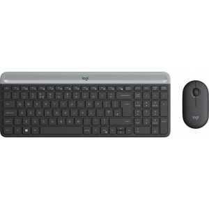 Комплект клавіатура + миша Logitech MK470 Wireless Slim Graphite USB Black (920-009206) ТОП в Дніпрі