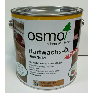 Масло с твердым воском цветное прозрачное OSMO HARTWACHS-ÖL Farbig 3067 - (светло-серое) 0.125 л. в Днепре