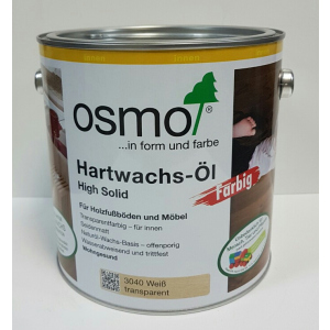 Масло с твердым воском цветное прозрачное OSMO HARTWACHS-ÖL Farbig 3040 - (белое) 0.125 л. ТОП в Днепре