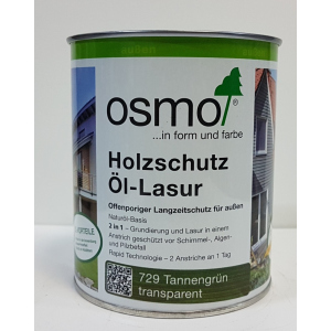 Защитное масло – лазурь OSMO HOLZSCHUTZ ÖL-LASUR 729 (темно-зеленое) 2.5 л. лучшая модель в Днепре