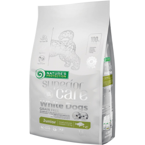 Сухой беззерновой корм для юниоров Nature's Protection Superior Care White Dogs Grain Free Junior Small and Mini Breeds 1.5 кг (NPSC45829) (4771317458292) ТОП в Днепре