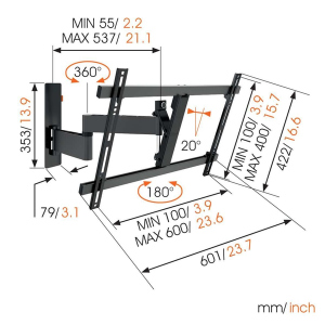 Кріплення настінне VOGELS W53080 Black краща модель в Дніпрі