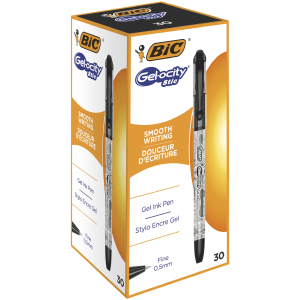 Набір гелевих ручок BIC Gelocity Stic Чорний 0.5 мм 30 шт (3086123546301)