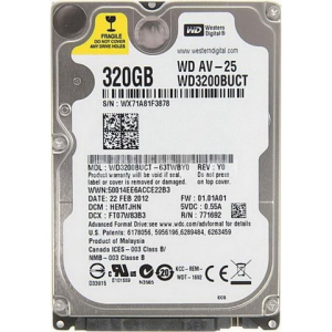 HDD 2.5" SATA 320GB WD Blue 5400rpm 16MB (WD3200LUCT) Refurbished