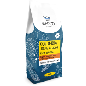 Кофе в зернах Marco Coffee Colombia 1 кг (4820227690244) ТОП в Днепре