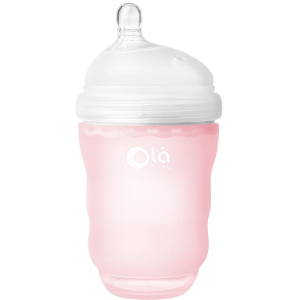 Дитяча силіконова антиколікова пляшечка Olababy GentleBottle Rose Рожевий 240 мл (80850) в Дніпрі