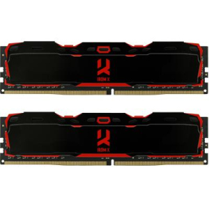 Модуль пам'яті для комп'ютера DDR4 16GB (2x8GB) 2666 MHz IRDM Black GOODRAM (IR-X2666D464L16S/16GDC) ТОП в Дніпрі