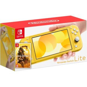 Nintendo Switch Lite Yellow + Гра Mortal Kombat 11 (російська версія) краща модель в Дніпрі